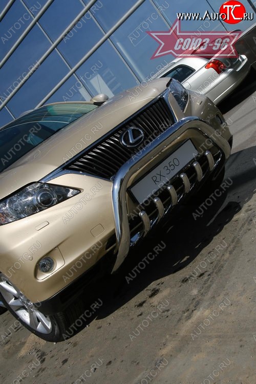28 709 р. Защита переднего бампера Souz-96 (d76)  Lexus RX350  AL10 (2008-2012) дорестайлинг  с доставкой в г. Пермь