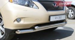 Защита переднего бампера двойная Souz-96 (d76/60) Lexus RX350  AL10 (2008-2012) дорестайлинг