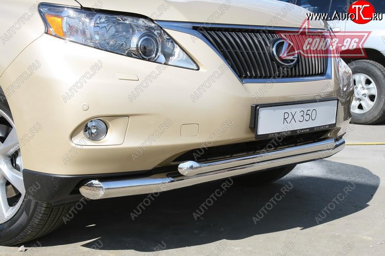 28 124 р. Защита переднего бампера двойная Souz-96 (d76/60)  Lexus RX350  AL10 (2008-2012) дорестайлинг  с доставкой в г. Пермь
