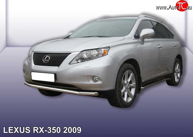 16 999 р. Одинарная защита переднего бампера из трубы диаметром 57 мм Slitkoff Lexus RX350 AL10 дорестайлинг (2008-2012) (Нержавейка, Полированная)  с доставкой в г. Пермь