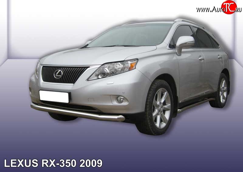 19 299 р. Одинарная защита переднего бампера диаметром 76 мм Slitkoff  Lexus RX350  AL10 (2008-2012) дорестайлинг (Нержавейка, Полированная)  с доставкой в г. Пермь
