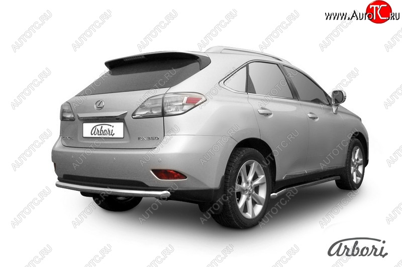 15 749 р. Защита заднего бампера Arbori (нержавейка, 1 труба d57 mm). Lexus RX350 AL10 дорестайлинг (2008-2012)  с доставкой в г. Пермь
