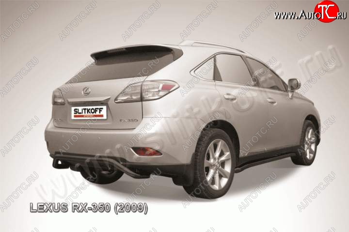 11 299 р. Защита задняя Slitkoff Lexus RX350 AL10 дорестайлинг (2008-2012) (Цвет: серебристый)  с доставкой в г. Пермь