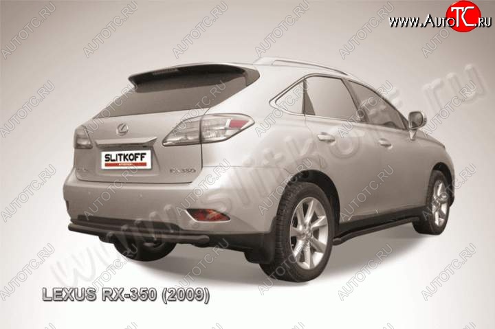 11 299 р. Защита задняя Slitkoff Lexus RX350 AL10 дорестайлинг (2008-2012) (Цвет: серебристый)  с доставкой в г. Пермь