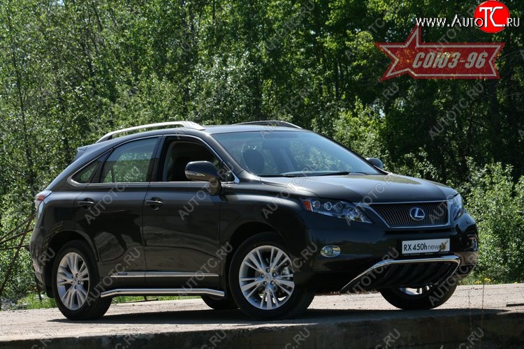 30 104 р. Защита переднего бампера нижняя Souz-96 (d60).  Lexus RX450H  AL10 (2009-2012) дорестайлинг  с доставкой в г. Пермь