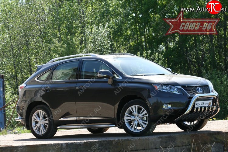 29 339 р. Защита переднего бампера Souz-96 (d76)  Lexus RX450H  AL10 (2009-2012) дорестайлинг  с доставкой в г. Пермь