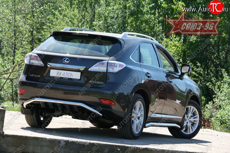 25 649 р. Защита заднего бампера Souz-96 (d60 с элементами из профиля) Lexus RX450H AL10 дорестайлинг (2009-2012)  с доставкой в г. Пермь