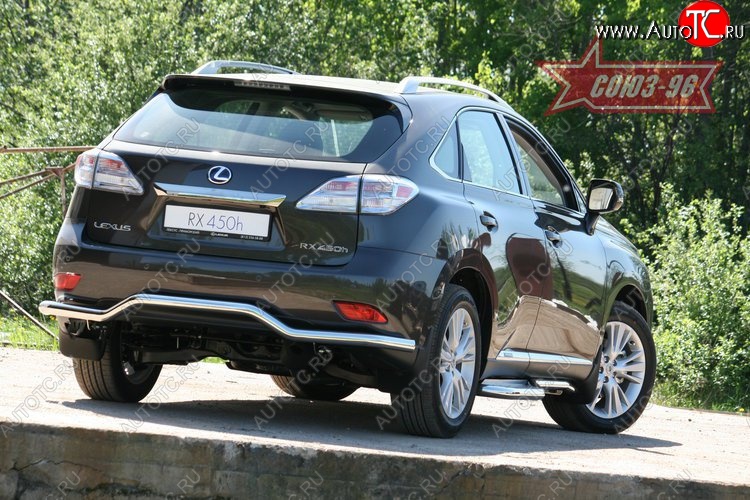 13 049 р. Защита заднего бампера Souz-96 (d60) Lexus RX450H AL10 дорестайлинг (2009-2012)  с доставкой в г. Пермь