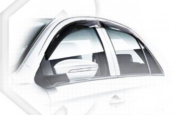Дефлектора окон CA-Plastiс Lifan Celiya (2013-2025) (Classic полупрозрачный, Без хром.молдинга)