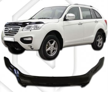 Дефлектор капота CA-Plastiс exclusive Lifan X60 (2011-2025) дорестайлинг, 1-ый рестайлинг, 2-ой рестайлинг