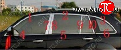 11 949 р. Накладки на стойки дверей СТ Lifan X60 дорестайлинг (2011-2015) (Неокрашенные)  с доставкой в г. Пермь