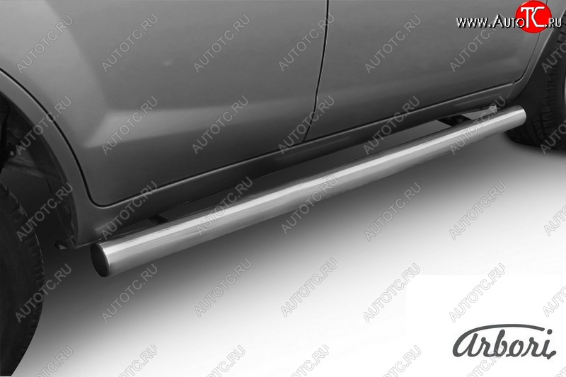 10 889 р. Защита штатных порогов Arbori (нержавейка, d76 mm). Lifan X60 1-ый рестайлинг (2015-2016)  с доставкой в г. Пермь