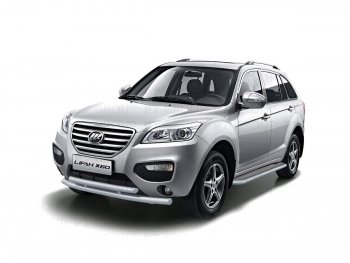 6 749 р. Защита переднего бампера двойная из труб d63/51 мм Petroil Tuning  Lifan X60 (2011-2016) дорестайлинг, 1-ый рестайлинг (Цвет: Черный (Шагрень))  с доставкой в г. Пермь. Увеличить фотографию 3