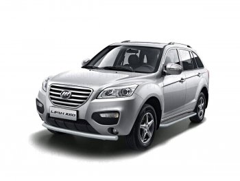 6 079 р. Защита переднего бампера (сталь с покрытием, Ø63 мм) Petroil Tuning  Lifan X60 (2011-2016) дорестайлинг, 1-ый рестайлинг (Цвет: Черный (Шагрень))  с доставкой в г. Пермь. Увеличить фотографию 2