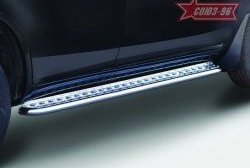 13 589 р. Защита порогов с листом Souz-96 (d42).  Lifan X60 (2011-2015) дорестайлинг  с доставкой в г. Пермь. Увеличить фотографию 2