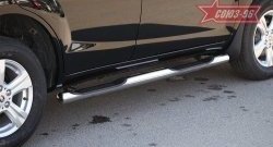 15 614 р. Защита порогов с проступью Souz-96 (d76)  Lifan X60 (2011-2015) дорестайлинг  с доставкой в г. Пермь. Увеличить фотографию 2