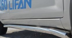 70 999 р. Защита порогов из круглой трубы диаметром 63 мм Russtal Lifan X60 1-ый рестайлинг (2015-2016) (Защита порогов с со скосами на торцах (вариант 1))  с доставкой в г. Пермь. Увеличить фотографию 12