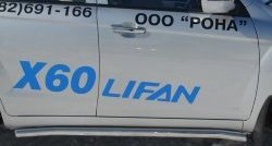 70 999 р. Защита порогов из круглой трубы диаметром 63 мм Russtal Lifan X60 1-ый рестайлинг (2015-2016) (Защита порогов с со скосами на торцах (вариант 1))  с доставкой в г. Пермь. Увеличить фотографию 10