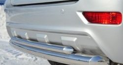 18 549 р. Защита заднего бампера (Ø76 и 42 мм, нержавейка) SLITKOFF  Lifan X60 (2011-2015) дорестайлинг  с доставкой в г. Пермь. Увеличить фотографию 3