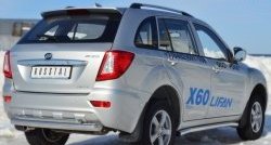 18 549 р. Защита заднего бампера (Ø76 и 42 мм, нержавейка) SLITKOFF  Lifan X60 (2011-2015) дорестайлинг  с доставкой в г. Пермь. Увеличить фотографию 4