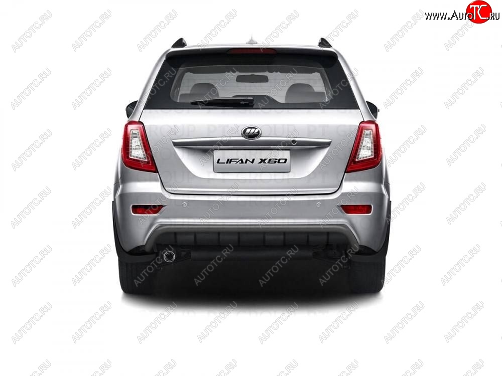 5 359 р. Защита заднего бампера PT GROUP Ø51мм ШАГРЕНЬ (ППК) LIFAN X60 2012-2016  Lifan X60 (2011-2016) дорестайлинг, 1-ый рестайлинг (Черная (шагрень))  с доставкой в г. Пермь