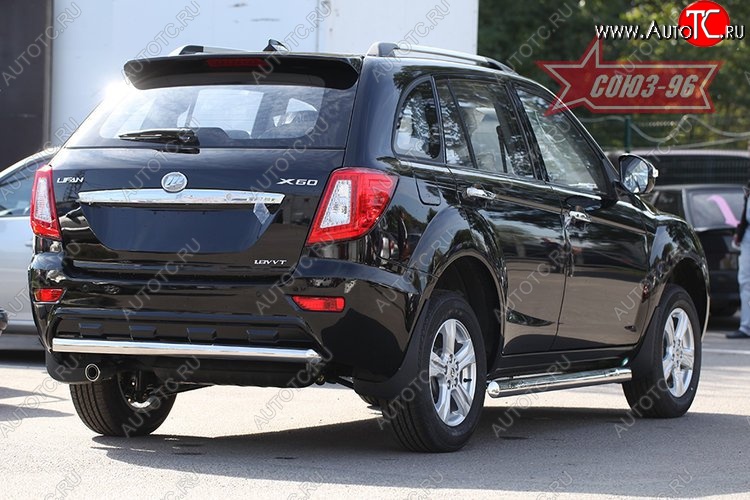 10 394 р. Защита заднего бампера Souz-96 (d60)  Lifan X60 (2011-2015) дорестайлинг  с доставкой в г. Пермь