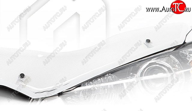 2 399 р. Дефлектор капота CA-Plastiс  Lifan Myway (2016-2025) (Шелкография белая)  с доставкой в г. Пермь