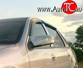 999 р. Комплект дефлекторов окон (ветровиков) 4 шт. Russtal Lifan Smily 330 хэтчбэк рестайлинг (2014-2017)  с доставкой в г. Пермь