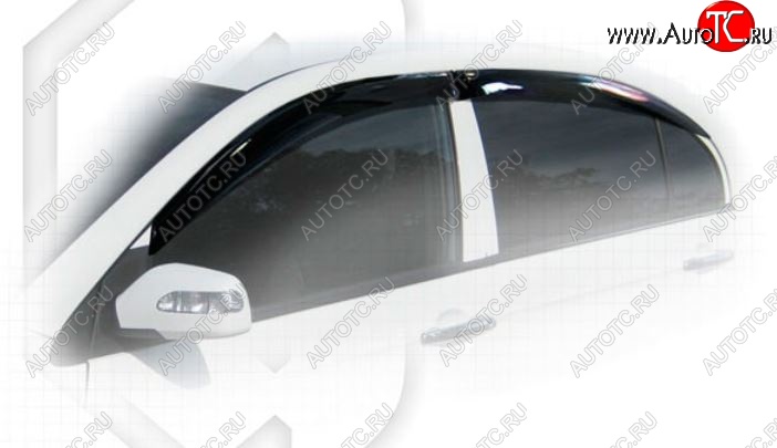 1 999 р. Дефлектора окон CA-Plastic  Lifan Solano (2010-2015)  дорестайлинг (Classic полупрозрачный, Без хром.молдинга, Крепление только на скотч)  с доставкой в г. Пермь