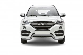 15 599 р. Защита переднего бампера Petroil Tuning (d63, волна)  Lifan X60 (2016-2025) 2-ой рестайлинг (Нержавеющая полированная сталь)  с доставкой в г. Пермь. Увеличить фотографию 2