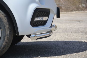 14 499 р. Защита переднего бампера двойная из труб d63/51 мм Petroil Tuning  Lifan X60 (2016-2025) 2-ой рестайлинг (Нержавеющая полированная сталь)  с доставкой в г. Пермь. Увеличить фотографию 2