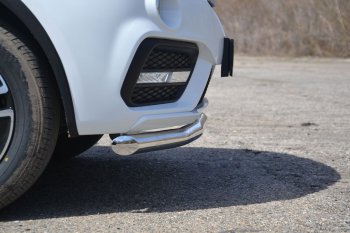 15 309 р. Защита переднего бампера одинарная из трубы d63 мм Petroil Tuning  Lifan X60 (2016-2025) 2-ой рестайлинг (Нержавеющая полированная сталь)  с доставкой в г. Пермь. Увеличить фотографию 2