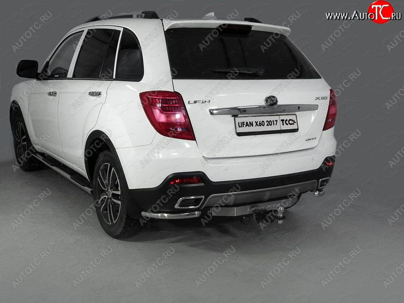 17 449 р. Фаркоп (тягово-сцепное устройство) TCC (с надписью)  Lifan X60 (2016-2025) 2-ой рестайлинг (Оцинкованный, шар E)  с доставкой в г. Пермь