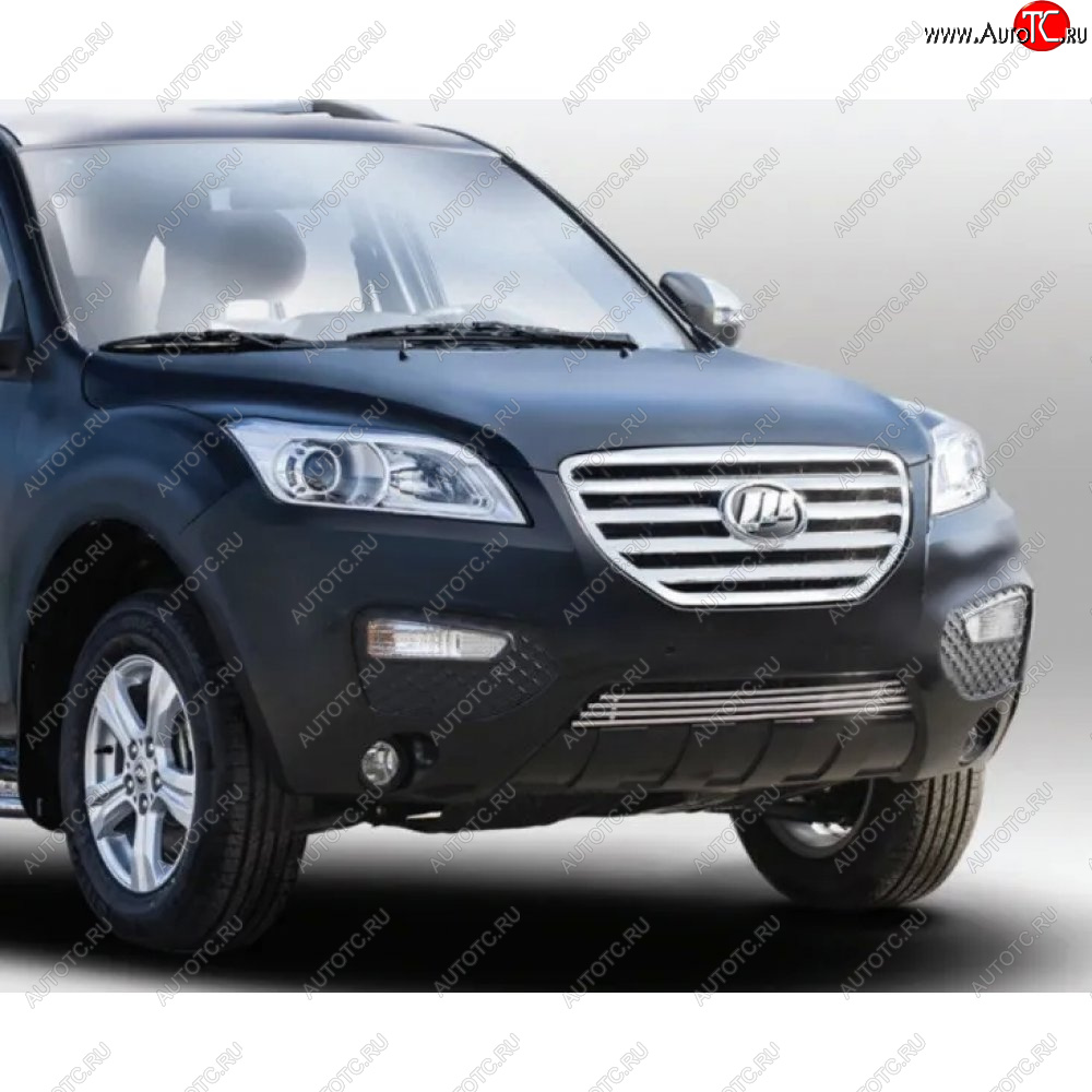 611 р. Декоративный элемент воздухозаборника Souz96 нержавеющая сталь  Lifan X60 (2011-2015) дорестайлинг (Черная 16 мм)  с доставкой в г. Пермь