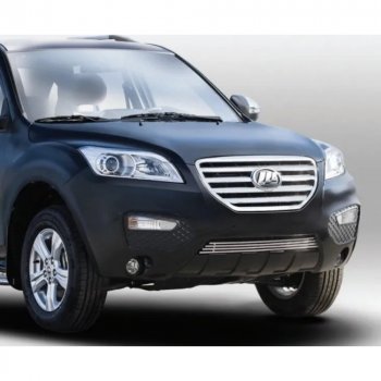 Декоративный элемент воздухозаборника Souz96 нержавеющая сталь Lifan X60 (2011-2015) дорестайлинг (Хром 10 мм)