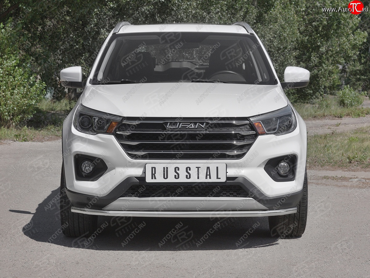 14 999 р. Защита переднего бампера (Ø42 мм, нержавейка) SLITKOFF  Lifan X70 (2018-2025)  с доставкой в г. Пермь