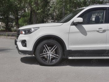 14 999 р. Защита переднего бампера (Ø42 мм, нержавейка) SLITKOFF  Lifan X70 (2018-2025)  с доставкой в г. Пермь. Увеличить фотографию 3