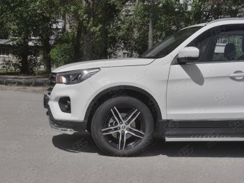 17 699 р. Защита переднего бампера (Ø 63 мм, ) SLITKOFF  Lifan X70 (2018-2025)  с доставкой в г. Пермь. Увеличить фотографию 3
