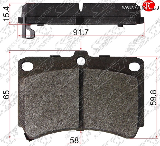 799 р. Колодки тормозные SAT (передние) Mazda Demio 3 DE дорестайлинг (2007-2011)  с доставкой в г. Пермь