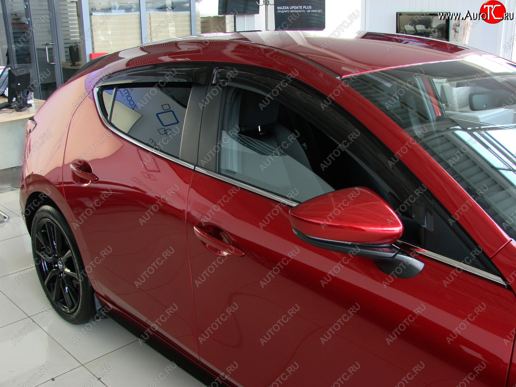 1 349 р. Дефлектора окон SIM 4 Door Mazda 3/Axela BP хэтчбэк (2019-2025)  с доставкой в г. Пермь