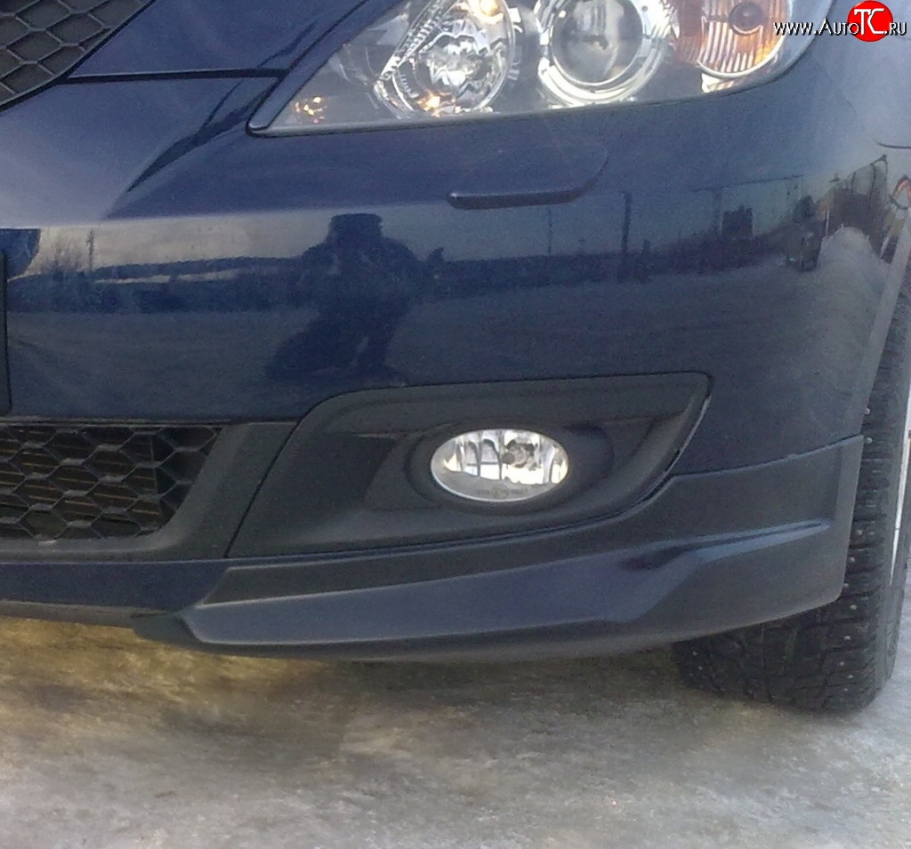 3 639 р. Накладки на передний бампер Turing Mazda 3/Axela BK дорестайлинг, хэтчбэк (2003-2006) (Неокрашенные)  с доставкой в г. Пермь