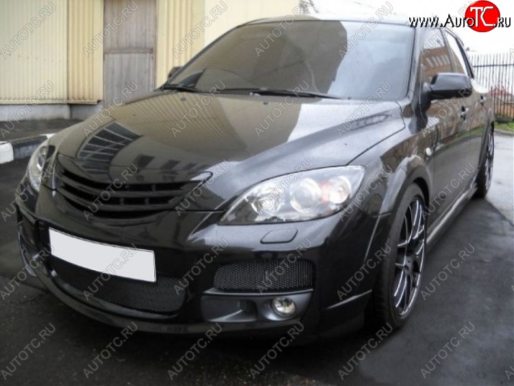 7 899 р. Передний бампер ASC MAGNUM Mazda 3/Axela BK дорестайлинг, хэтчбэк (2003-2006) (без сетки, без противотуманных фар, Неокрашенный)  с доставкой в г. Пермь