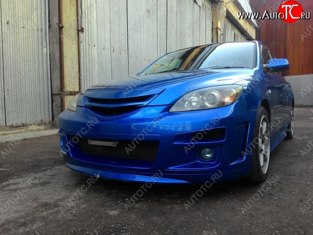 8 649 р. Передний бампер AutoEXE Mazda 3/Axela BK дорестайлинг, хэтчбэк (2003-2006) (Неокрашенный)  с доставкой в г. Пермь