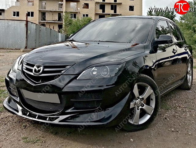 9 099 р. Передний бампер EXS STYLE Mazda 3/Axela BK дорестайлинг, хэтчбэк (2003-2006) (Неокрашенный)  с доставкой в г. Пермь