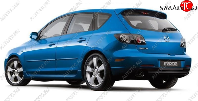 4 149 р. Пороги накладки SPORTEST Mazda 3/Axela BK дорестайлинг, хэтчбэк (2003-2006) (Неокрашенные)  с доставкой в г. Пермь