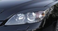 749 р. Реснички RA на фары  Mazda 3/Axela  BK (2006-2009) рестайлинг, хэтчбэк (Неокрашенные)  с доставкой в г. Пермь. Увеличить фотографию 2