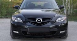 749 р. Реснички RA на фары  Mazda 3/Axela  BK (2006-2009) рестайлинг, хэтчбэк (Неокрашенные)  с доставкой в г. Пермь. Увеличить фотографию 3