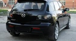 749 р. Реснички на фонари RA Mazda 3/Axela BK дорестайлинг, хэтчбэк (2003-2006) (Неокрашенные)  с доставкой в г. Пермь. Увеличить фотографию 2