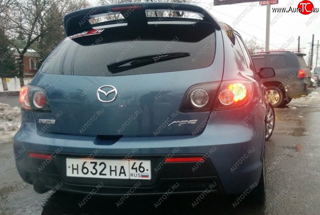 16 199 р. Спойлер со стоп-сигналом ASC Mazda 3/Axela BK дорестайлинг, хэтчбэк (2003-2006) (Неокрашенный)  с доставкой в г. Пермь