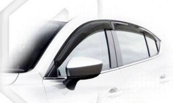 Дефлектора окон CA-Plastiс Mazda 3/Axela  BM (2013-2016) дорестайлинг, хэтчбэк (Classic полупрозрачный, Без хром.молдинга)